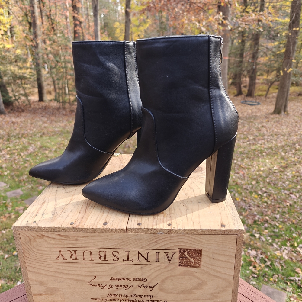 ASOS RAID "NILA" Elegant Black Women's Ankle Boots sz8 WIDE